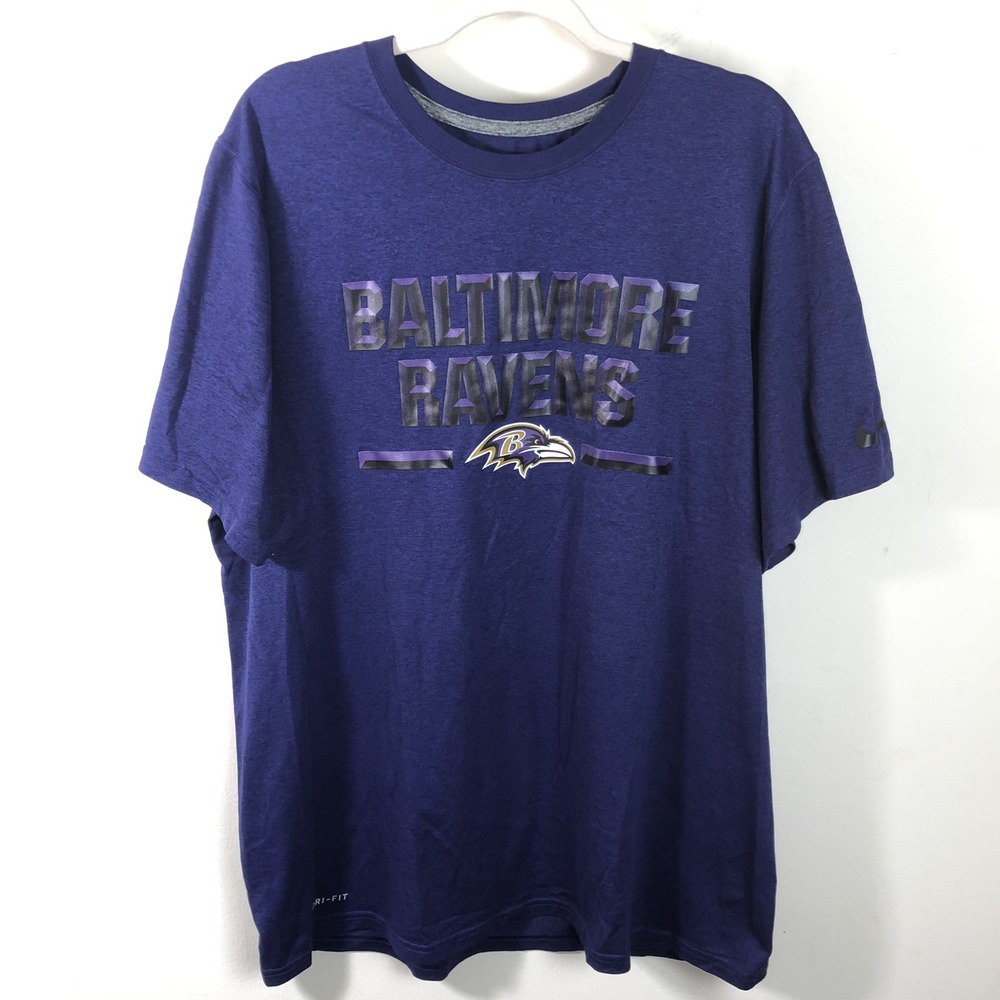 Baltimore Ravens Nike NFL Team Apparel Men's Dri-Fit Shirt Sz XL Purple Football